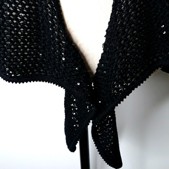 Jones New York Black Crochet Sweater Vest - Picture 4 of 6